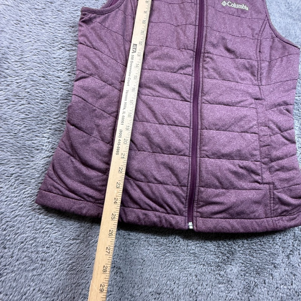 Columbia Women's M Purple Insulated Puffer Vest Sleeveless Zip Mock Neck - Picture 4 of 7